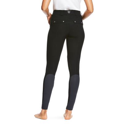 Ariat English: Tri Factor Grip Knee Patch Breech Leggings Mujer - Negras (GVTWD4658)